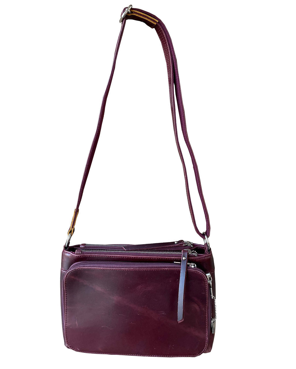 Wax and Oiled Cowhide Compact Concealed Carry Purse - Hiding Hilda, LLC