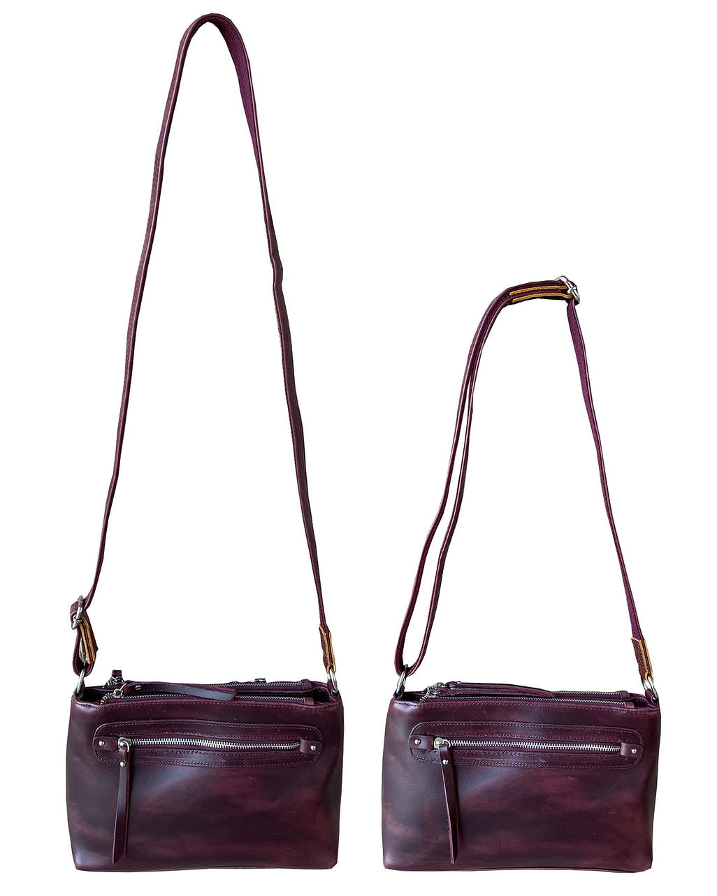 Wax and Oiled Cowhide Compact Concealed Carry Purse - Hiding Hilda, LLC