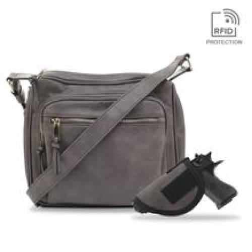 Brooklyn New Concealed Carry Crossbody Purse - Gray - Crossbody