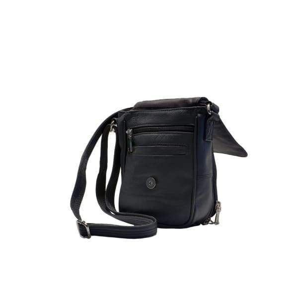 Compact Classic Flap Over Leather Conceal and Carry Lockable Crossbody - Hiding Hilda, LLC
