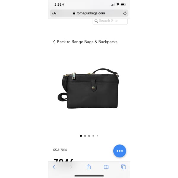 Compact Lockable Leather Conceal and Carry Shoulder Clutch by Roma - Hiding Hilda, LLC