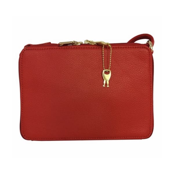Compact Lockable Leather Conceal and Carry Shoulder Clutch by Roma - Hiding Hilda, LLC