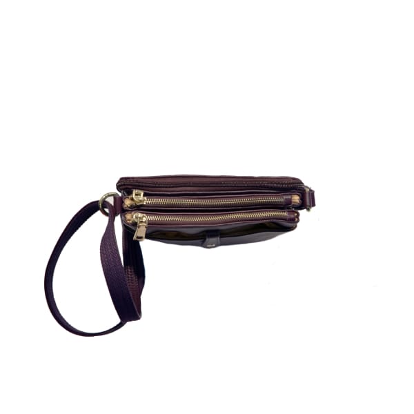 Compact Lockable Leather Conceal and Carry Shoulder Clutch by Roma - Hiding Hilda, LLC