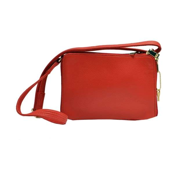 Compact Lockable Leather Conceal and Carry Shoulder Clutch by Roma - Hiding Hilda, LLC