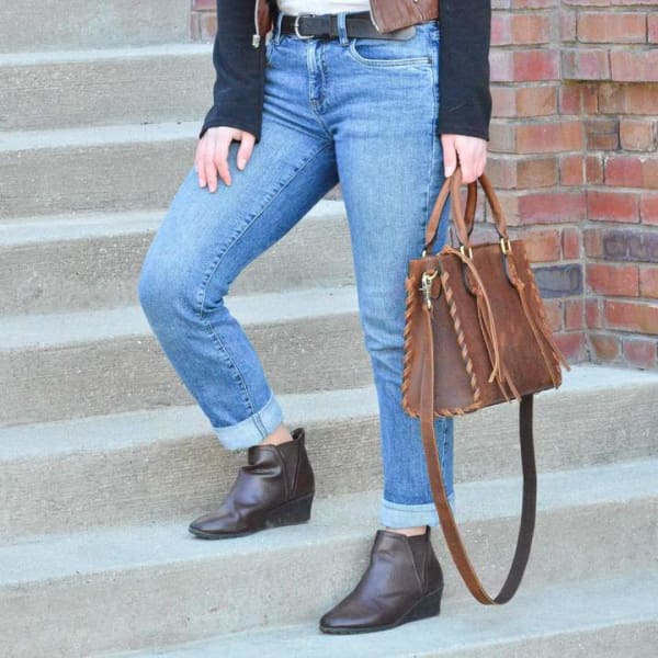 Emma Beautiful Locking Leather Satchel Conceal Carry Purse NEW! - Purse