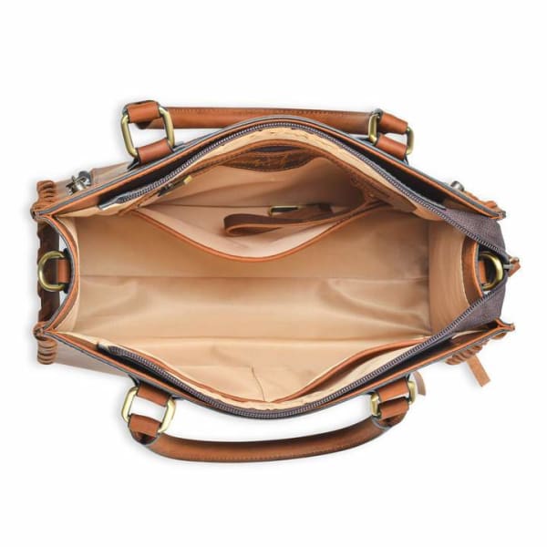 Emma Beautiful Locking Leather Satchel Conceal Carry Purse NEW! - Purse