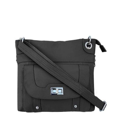 Essential Leather Lockable Crossbody Conceal Carry Bag by Roma Leather Gun Bags - Hiding Hilda, LLC