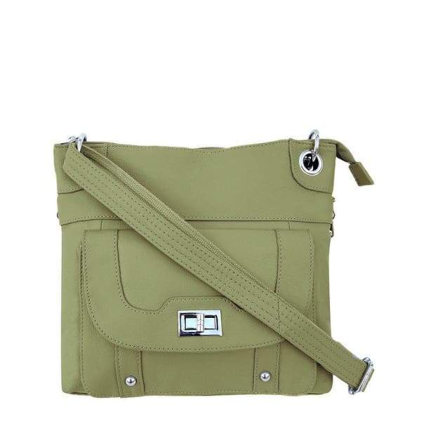 Essential Leather Lockable Crossbody Conceal Carry Bag by Roma Leather Gun Bags - Hiding Hilda, LLC