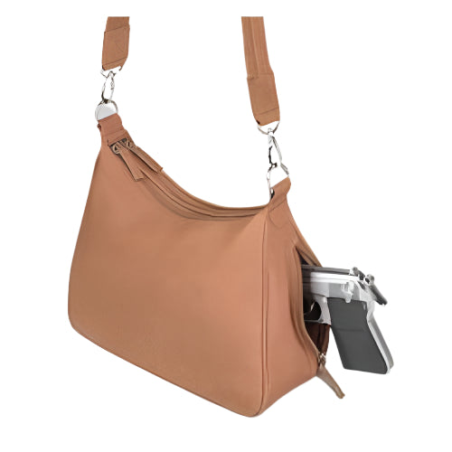 GTM Original Classic Leather Concealed Carry Hobo Handbag - Hiding Hilda, LLC