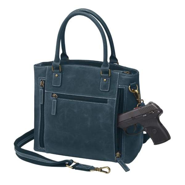 GTM Original Distressed Leather Concealed Carry Town Tote - NEW COLORS! - Hiding Hilda, LLC