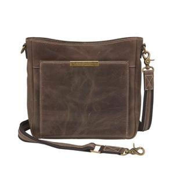 GTM Original RFID Distressed Leather Crossbody with Built in Wallet Concealment Purse - NEW COLORS - Hiding Hilda, LLC