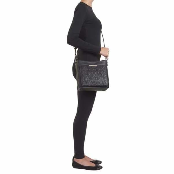 GTM Original RFID Lambskin Leather Crossbody Purse with Built in Wallet - Hiding Hilda, LLC