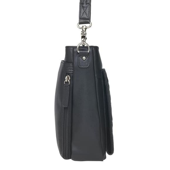 GTM Original RFID Lambskin Leather Crossbody Purse with Built in Wallet - Hiding Hilda, LLC