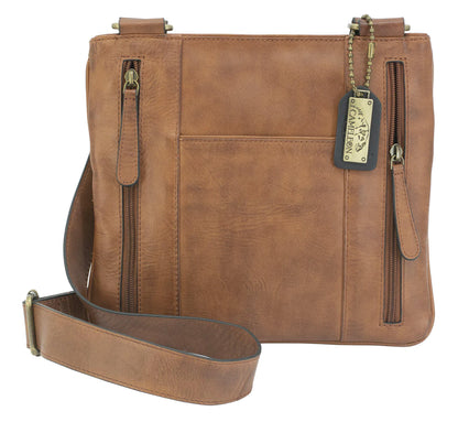 Ares New Slim Leather Crossbody Conceal Carry Handbag - Hiding Hilda, LLC