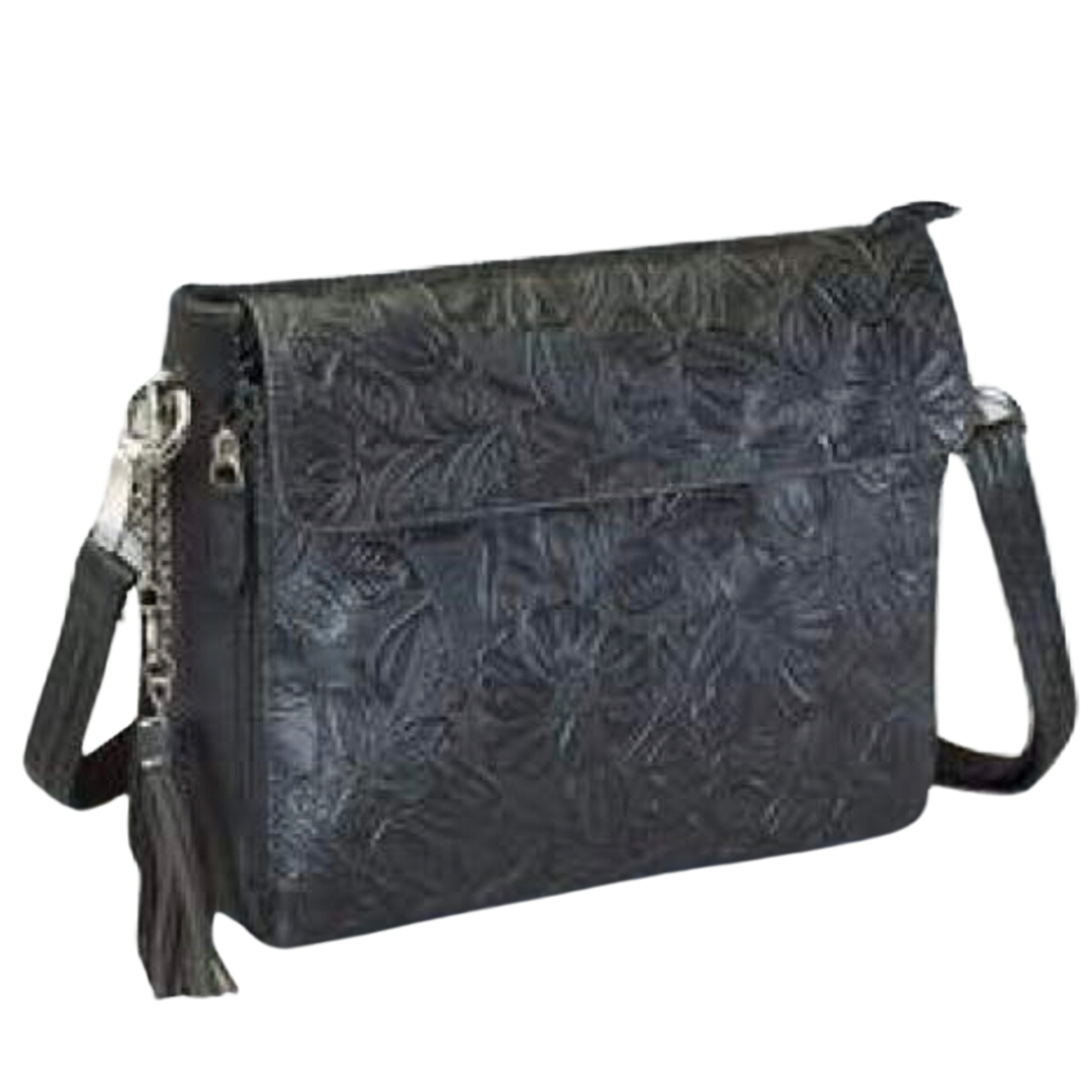 Tooled Leather Concealed Clutch Purse - Hiding Hilda, LLC