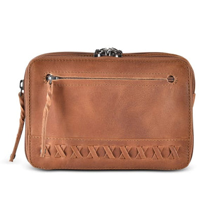 Kailey NEW Cute Concealed Carry Leather Waist Pack - Cognac - Waist Pack