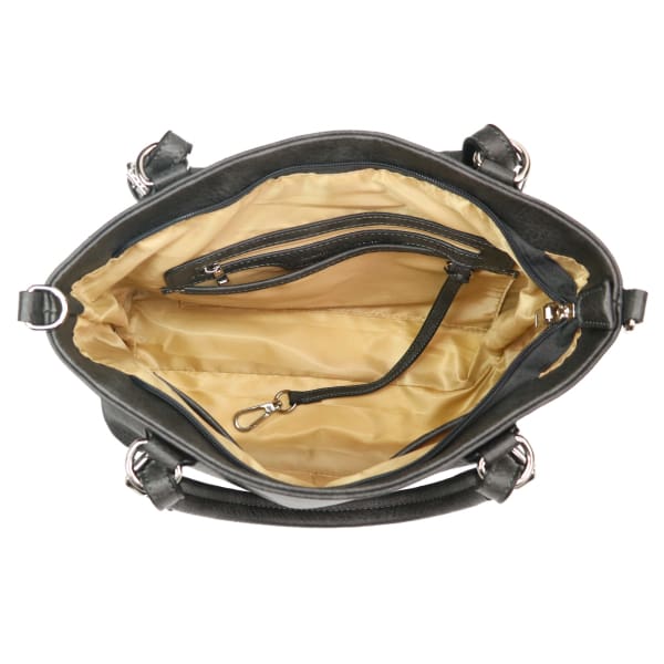 Lady Conceal Ella Braided Lockable Concealed Carry Purse with Crossbody Strap - Purse