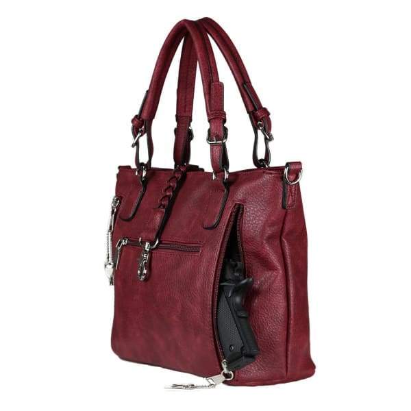 Lady Conceal Ella Braided Lockable Concealed Carry Purse with Crossbody Strap - Hiding Hilda, LLC