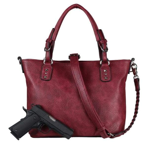 Lady Conceal Ella Braided Lockable Concealed Carry Purse with Crossbody Strap - Hiding Hilda, LLC