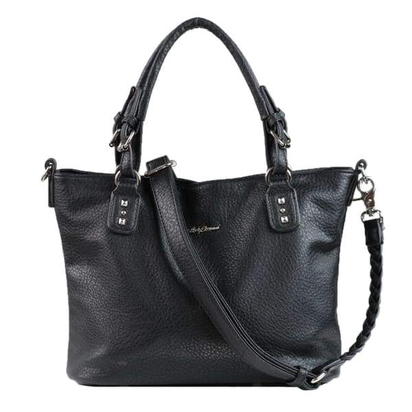 Lady Conceal Ella Braided Lockable Concealed Carry Purse with Crossbody Strap - Hiding Hilda, LLC