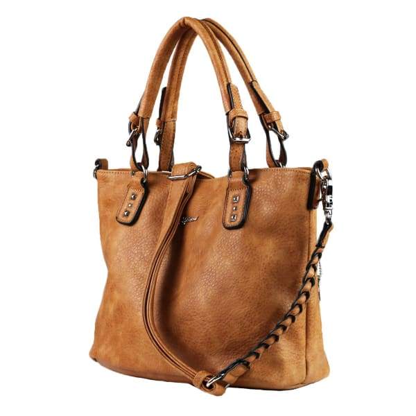 Lady Conceal Ella Braided Lockable Concealed Carry Purse with Crossbody Strap - Hiding Hilda, LLC