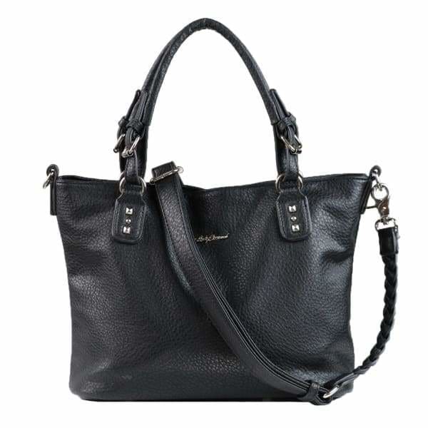 Lady Conceal Ella Braided Lockable Concealed Carry Purse with Crossbody Strap - Hiding Hilda, LLC
