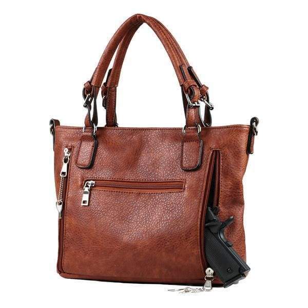 Lady Conceal Ella Braided Lockable Concealed Carry Purse with Crossbody Strap - Hiding Hilda, LLC