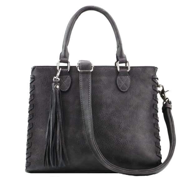 Lady Conceal Laced Ann Concealed Carry Purse-Satchel - NEW Colors! - Gray - NEW - Purse