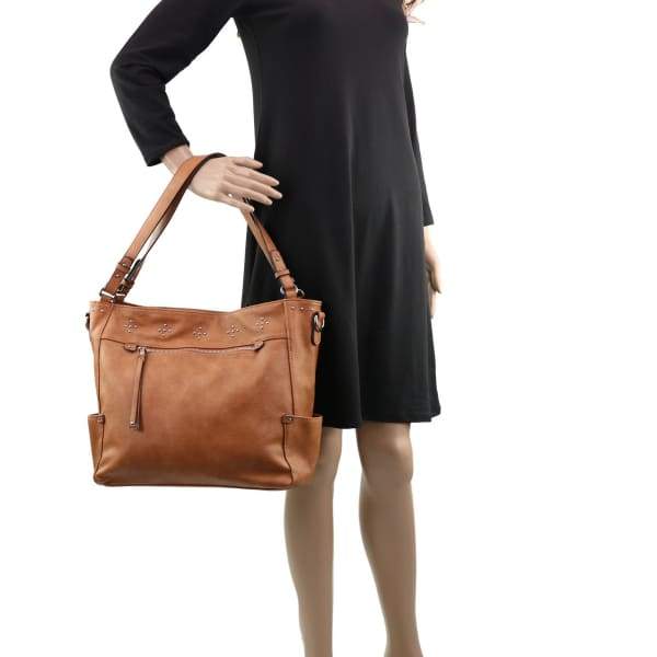 Lady Conceal Roomy Brooklyn Locking Conceal Carry Hobo to Crossbody Purse - Hiding Hilda, LLC