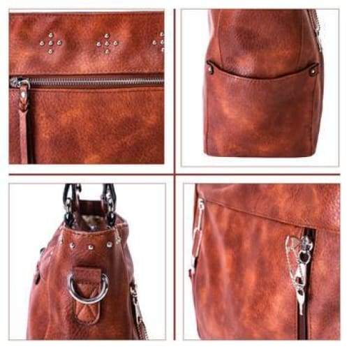 Lady Conceal Roomy Brooklyn Locking Conceal Carry Hobo to Crossbody Purse - Hiding Hilda, LLC