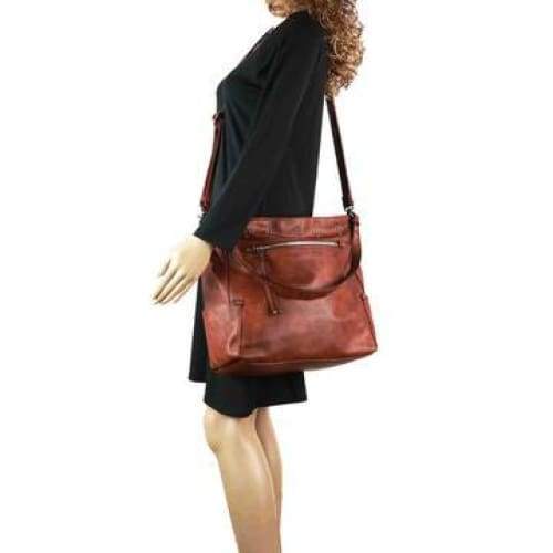 Lady Conceal Roomy Brooklyn Locking Conceal Carry Hobo to Crossbody Purse - Hiding Hilda, LLC