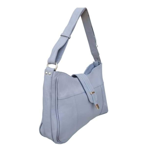 Lockable Leather Hobo Conceal Carry top flap by Roma - Hiding Hilda, LLC