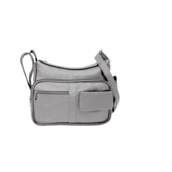 Multi Pocket Leather Shoulder/Crossbody Bag by Roma - Hiding Hilda, LLC