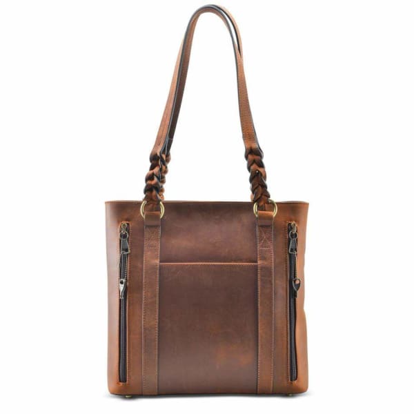 New Bella Leather Lockable Concealed Carry Shoulder Tote - Tote
