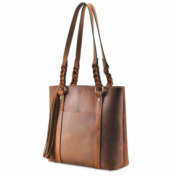 New Bella Leather Lockable Concealed Carry Shoulder Tote - Tote