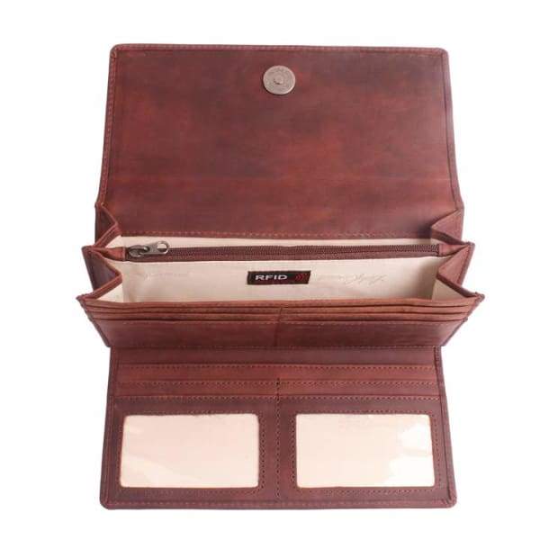 Hope RFID Leather Laced Wallet by Lady Conceal - NEW! - Hiding Hilda, LLC