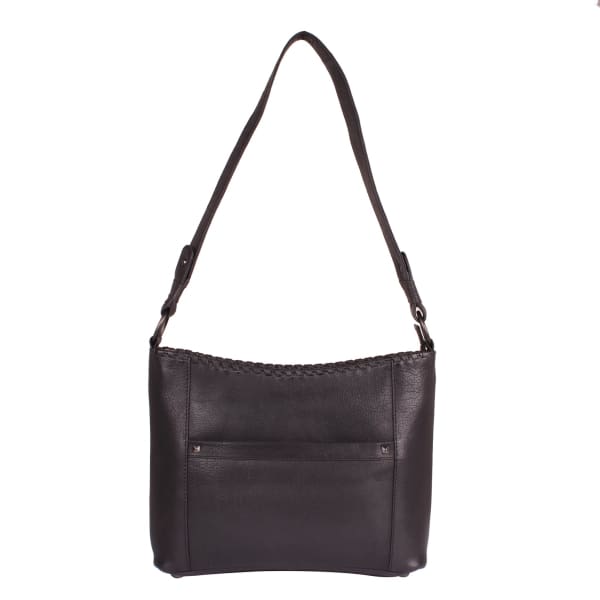 Concealed Carry Genuine Leather Crossbody Purse Black