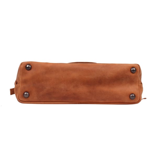 New Reagan Mid-Sized Laced Leather Conceal Carry Tote Handbag w/Lockable Zippers - Tote