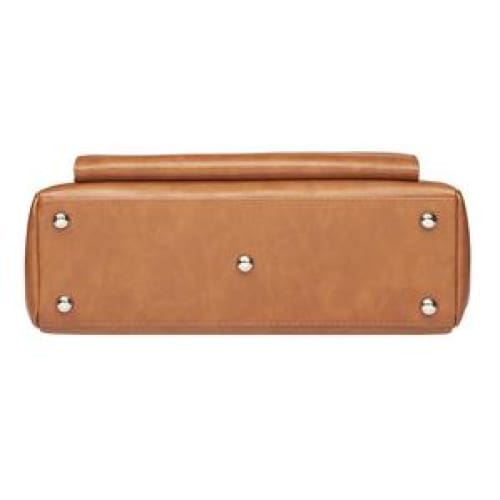 NEW Washable Traditional Leather Tote with Built-In Wallet - Tote