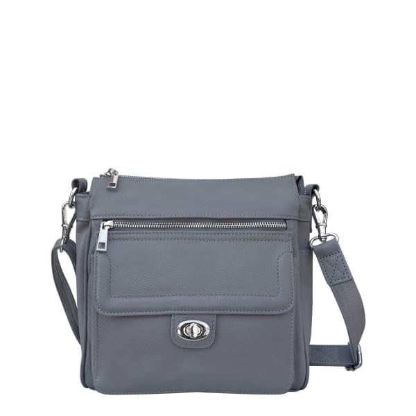 Roma Leather Square Zipper Front Pocket Lockable CCW Crossbody Purse - Hiding Hilda, LLC