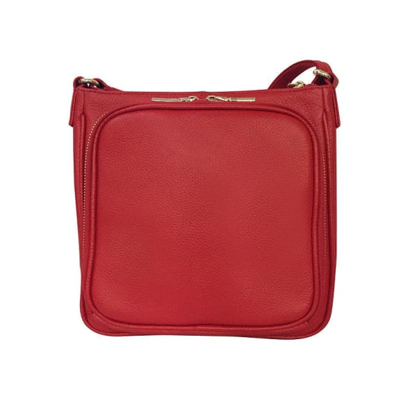 Triple Zipper Leather Crossbody CCW Purse - Hiding Hilda, LLC