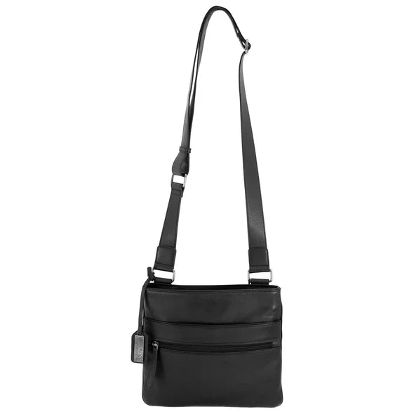 Ares Slim Leather Crossbody Handbag - Hiding Hilda, LLC