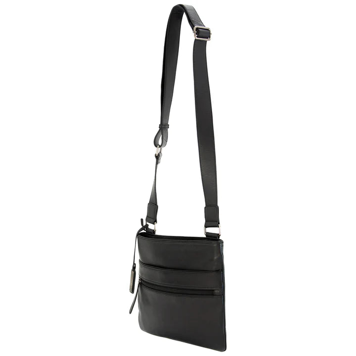 Ares Slim Leather Crossbody Handbag - Hiding Hilda, LLC