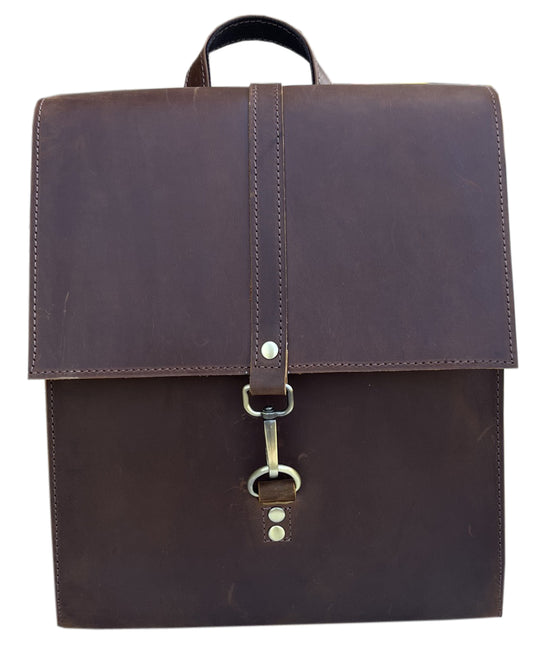 Vintage Leather Concealed Carry Backpack