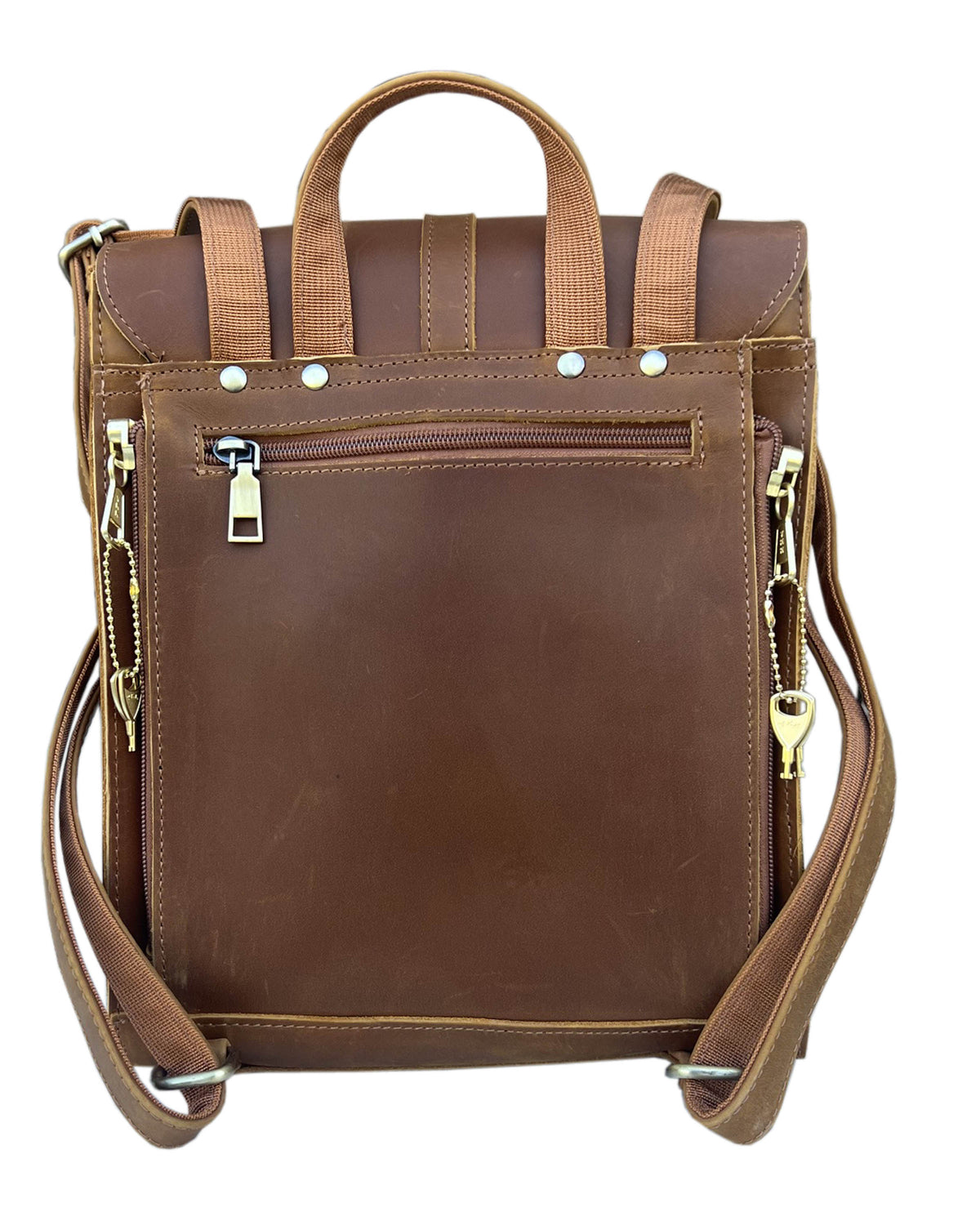 Vintage Leather Concealed Carry Backpack - Hiding Hilda, LLC