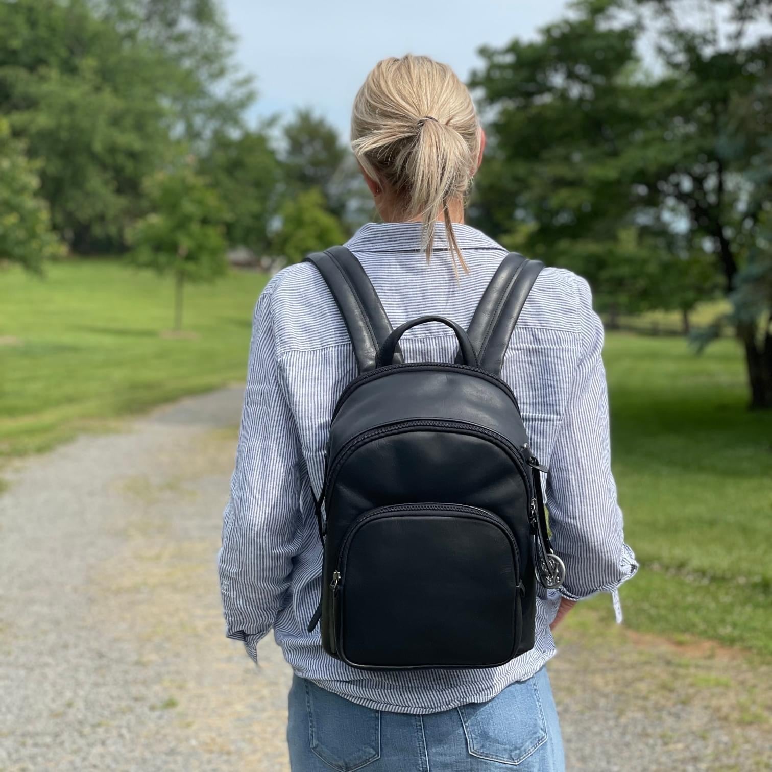 Smith & Wesson Sleek Leather Conceal Carry Backpack - Hiding Hilda, LLC