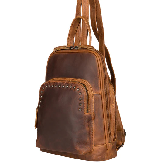 Abby Lockable Leather Backpack Hiding Hilda LLC