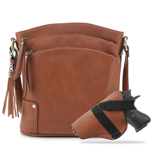 Robin Concealed Carry Lock & Key Crossbody Purse - Hiding Hilda, LLC