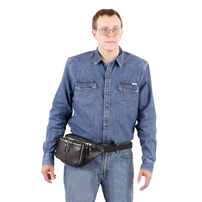 Jessie Unisex Lambskin Concealed Carry Belt Bag