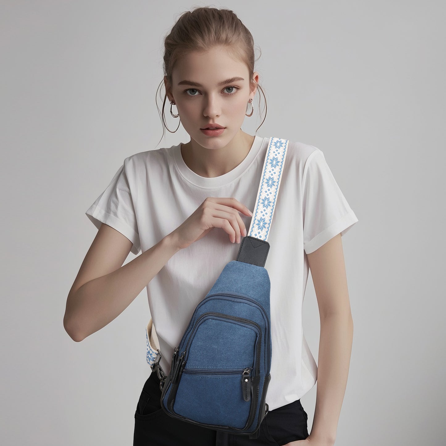 Indie Canvas Sling Bag - Hiding Hilda, LLC
